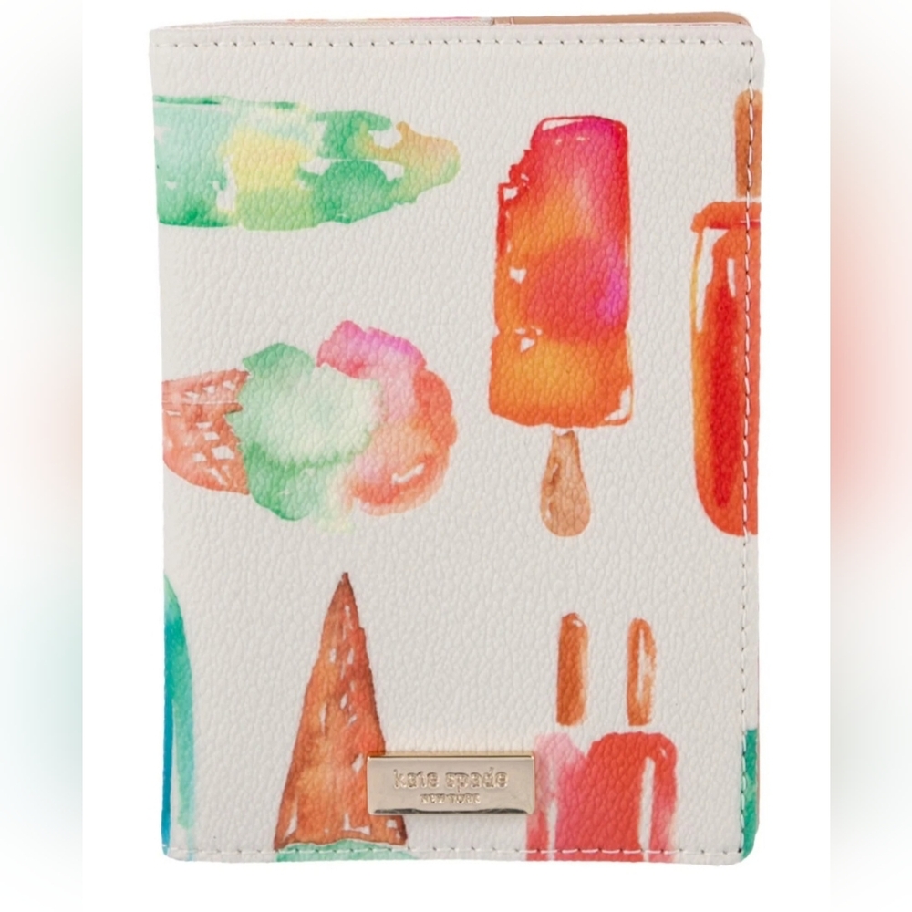 NWT Kate Spade Ice Cream Print Passport Holder